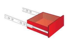 Схема монтажа в ящик направляющих